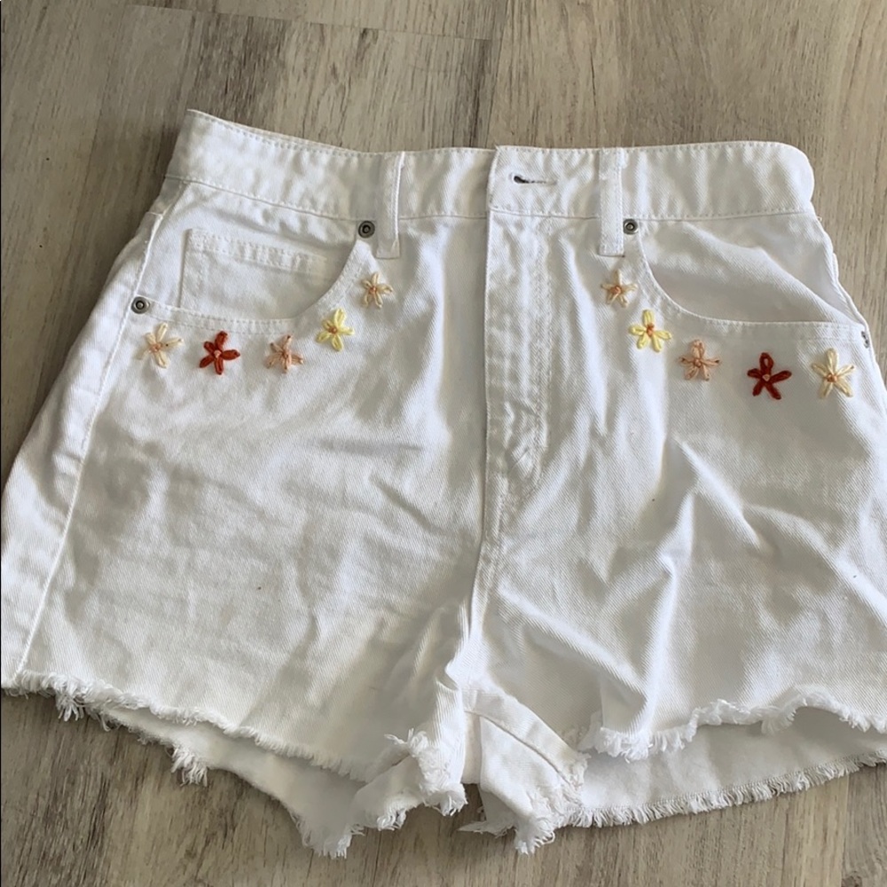 embroidered shorts